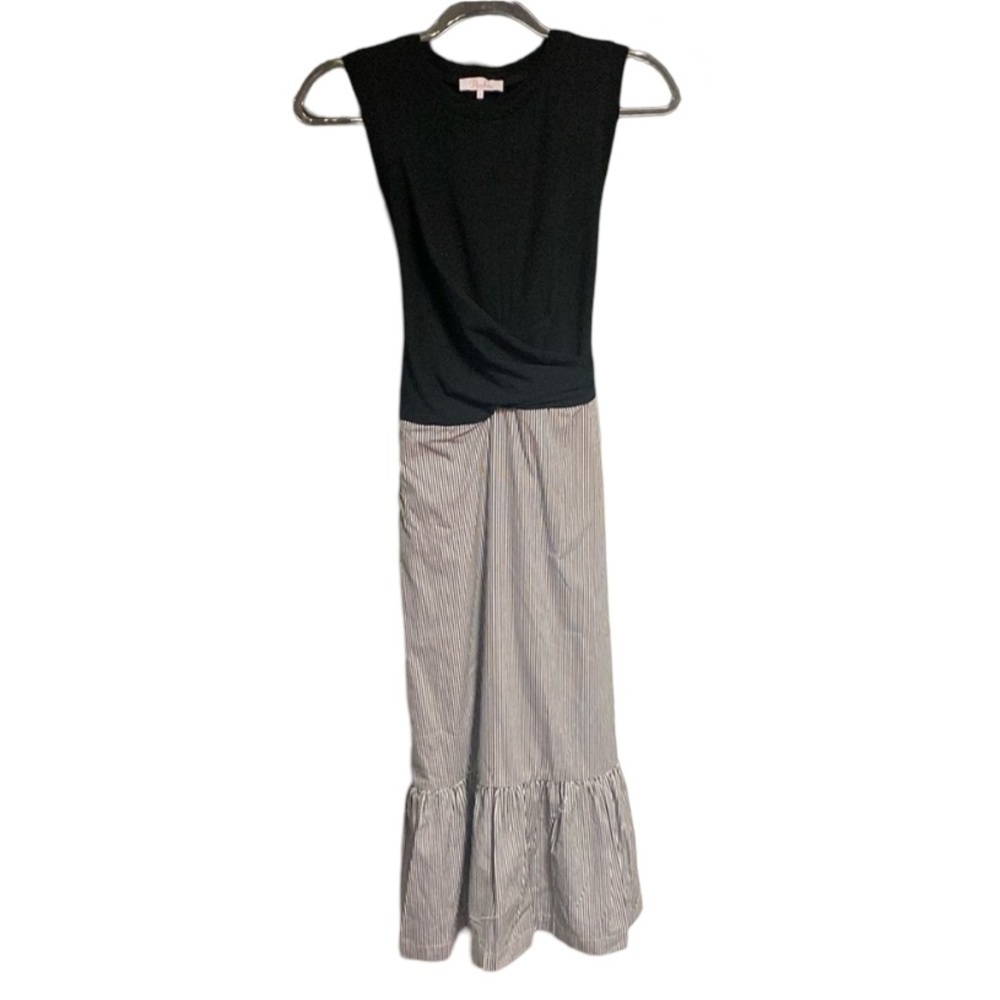 Parker black and striped dress size small